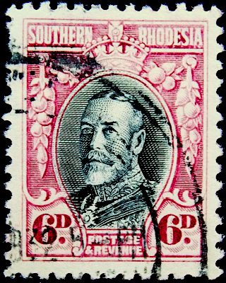 Родезия Южная 1931 год . Король Георг V . 6 p . Каталог 3,0 фунта. (2)